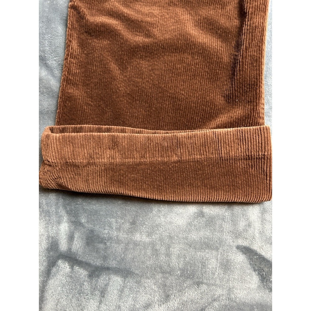 Gap Brown Corduroy Pants Womens 12 Tall Minimalist Normcore Stretch Wide Leg - Picture 3 of 14